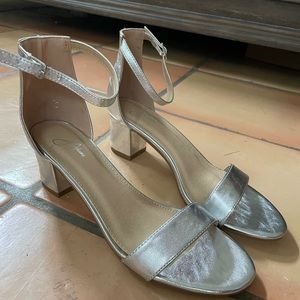 Silver J Adam’s Block Heels size 10
